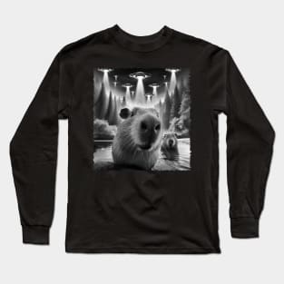 Charming Rodent Style Capybara-Inspired Tees for the Animal Lover Long Sleeve T-Shirt